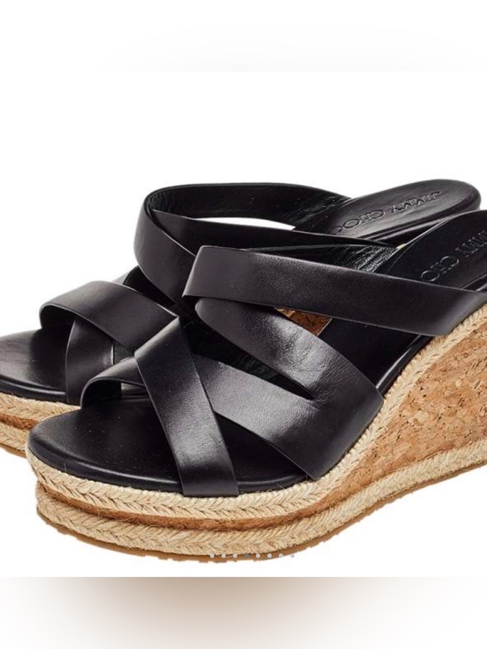 Jimmy Choo Cork Leather Wedges